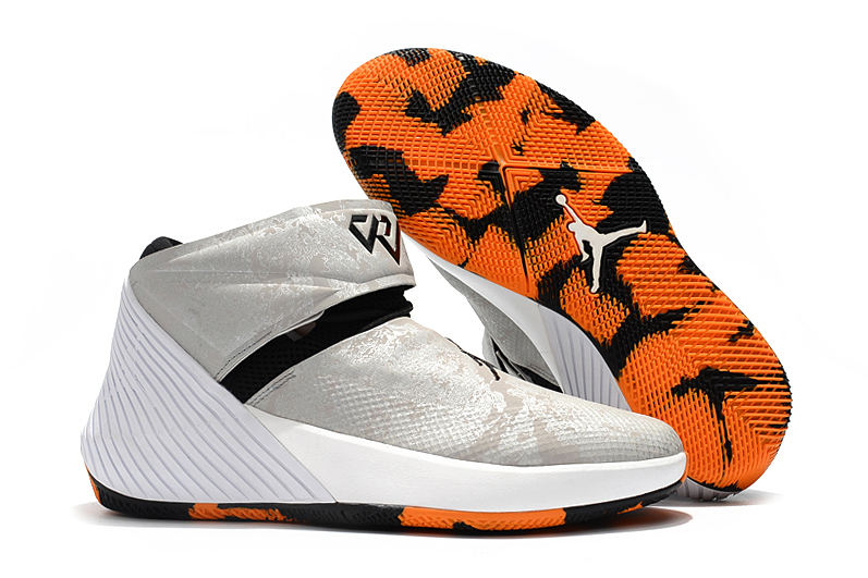 Jordan Why Not Zero 1 Grey Black Orange Shoes - Click Image to Close